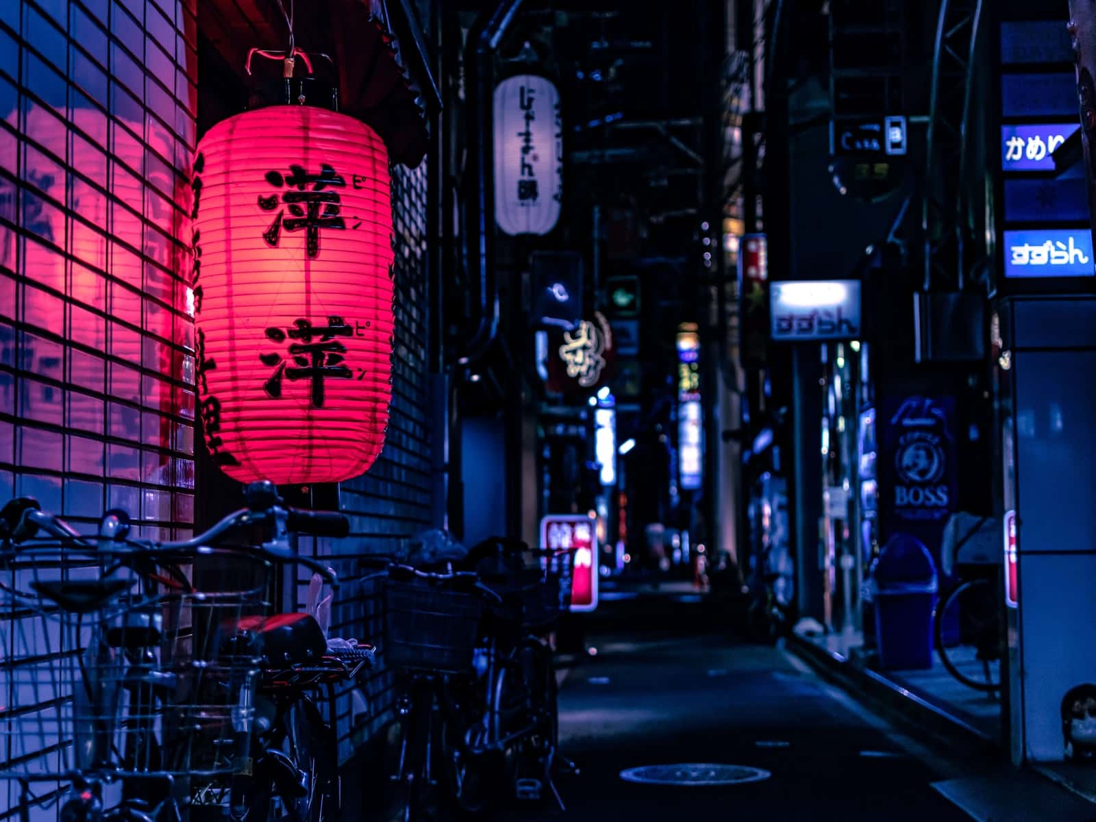 Kyoto street by night